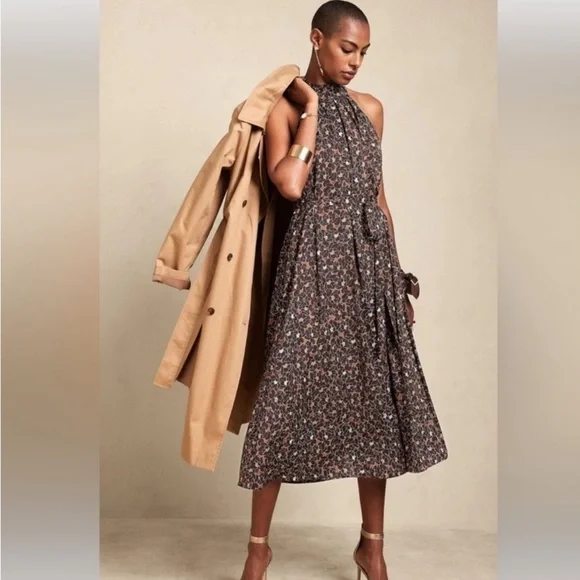 Banana Republic | Dresses | Banana Republic Halter Midi Dress In Floral Rustic Brown | Poshmark Banana Republic | Dresses | Banana Republic Halter Midi Dress In Floral Rustic Brown | Poshmark
